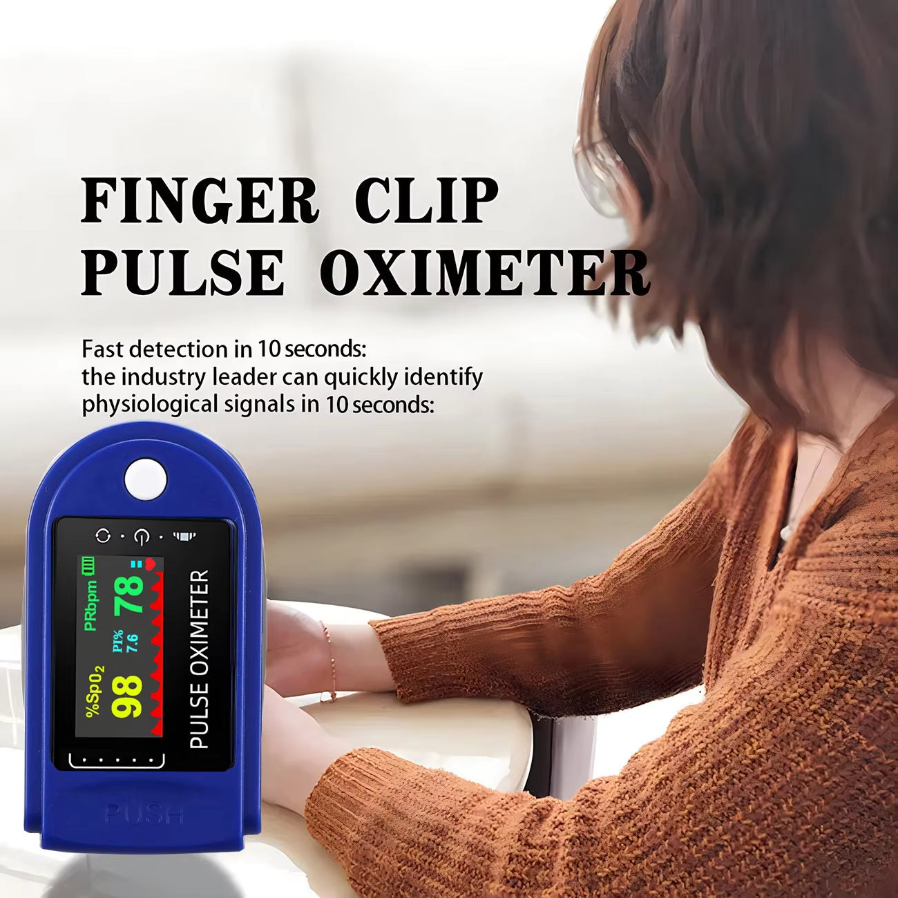 Præcist og Bærbart Pulsoximeter til Sundhedsovervågning