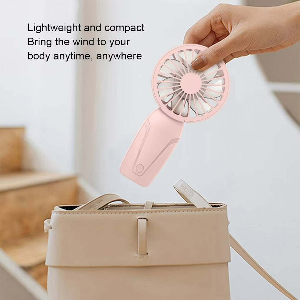 Bærbar USB-Genopladelig Håndventilator med Stilfuldt Design