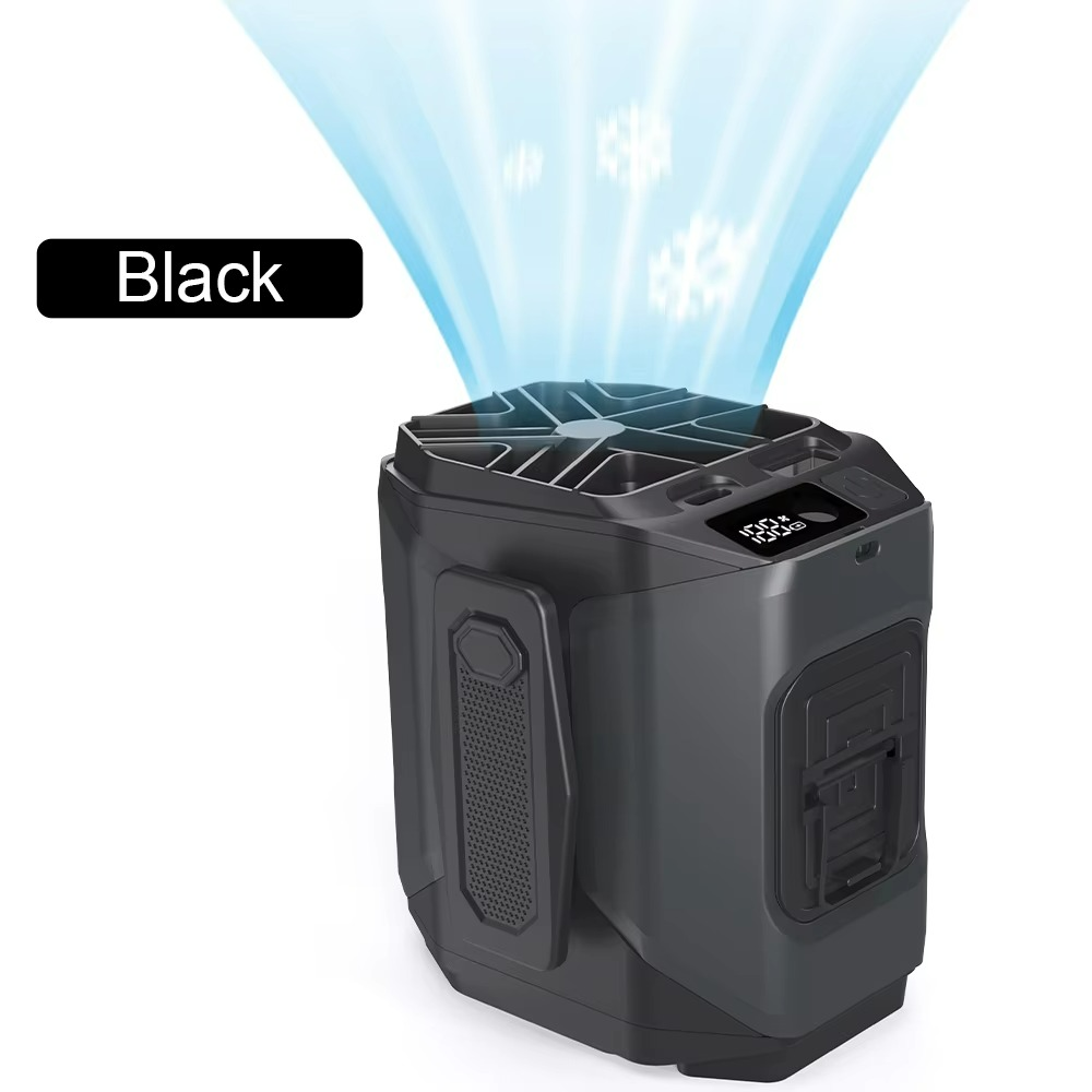 Bärbar Midje-Fläkt med Powerbank och Ficklampa