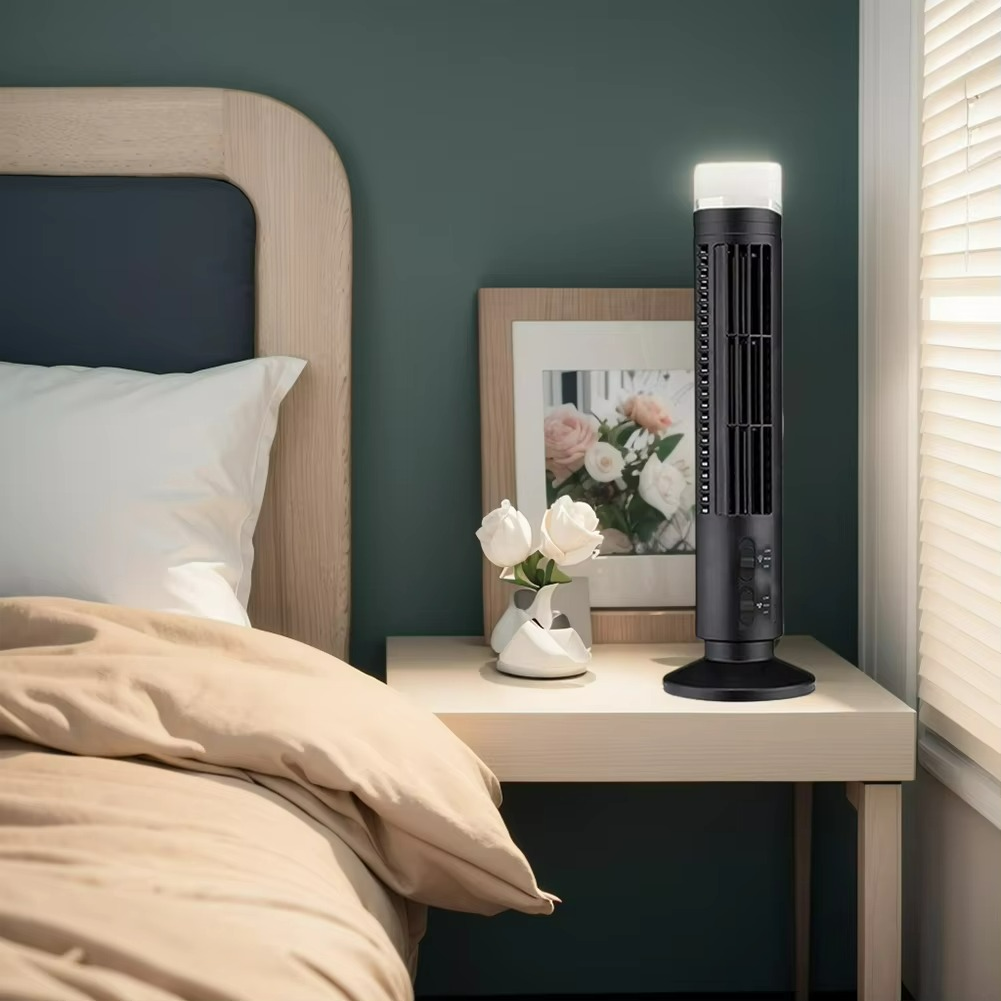 Bladfri Bordventilator med USB - Elegant og Energibesparende