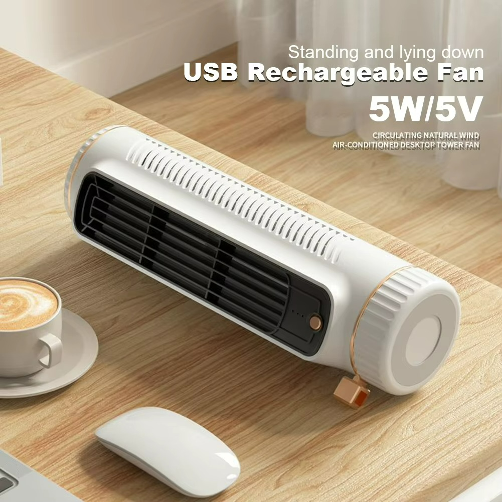 Bærbar Tårnventilator med USB-opladning til Stille Køling