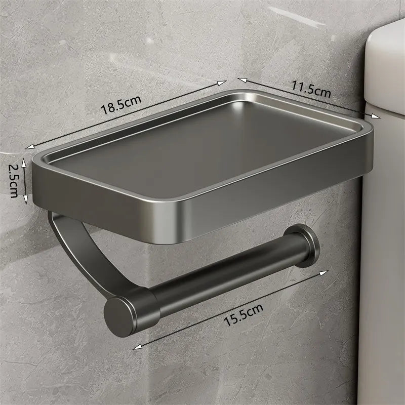 Vægholder til toiletpapir med hylde – SmartHold