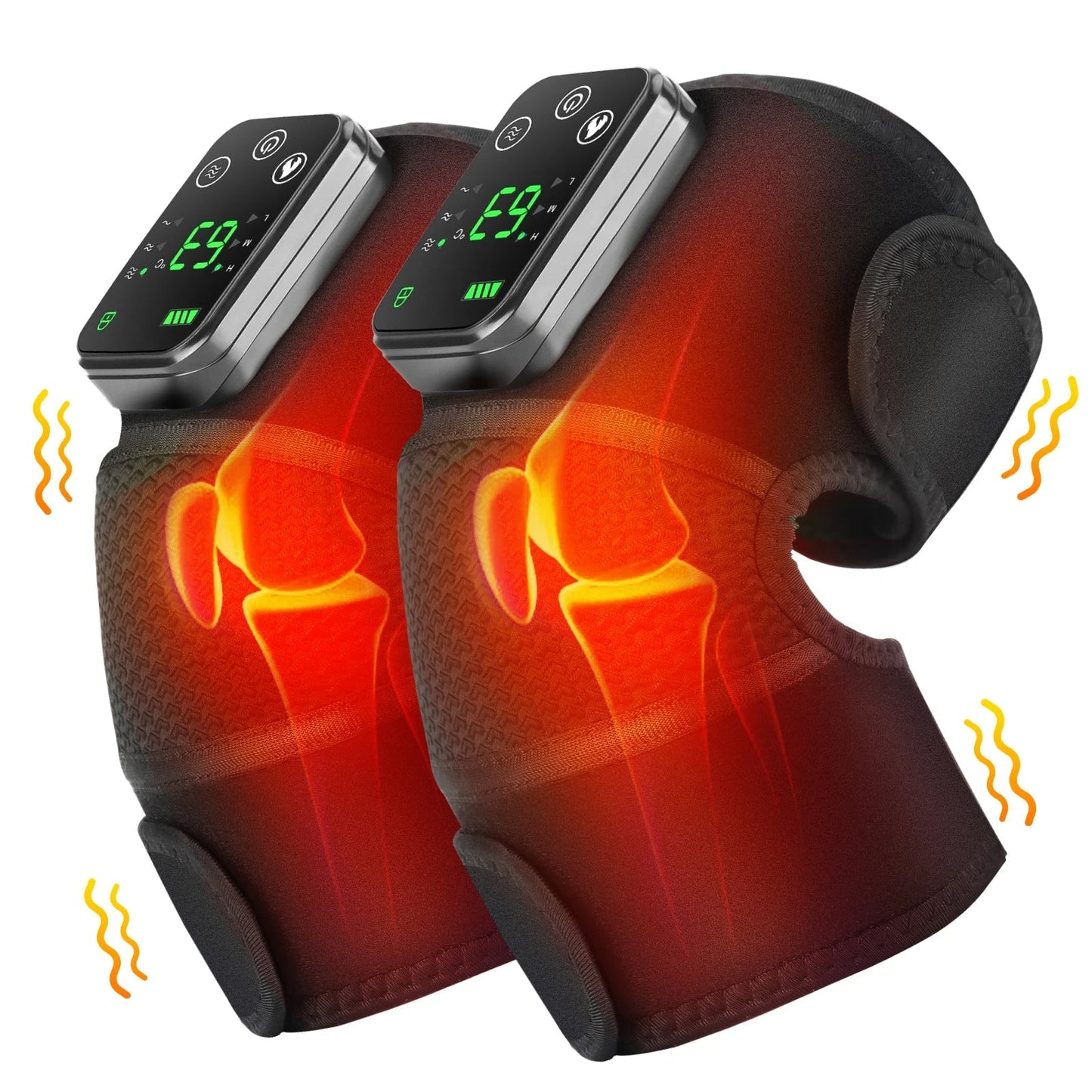 3-i-1 Elektrisk Knæ- og Skulderterapi med Varme og Vibration
