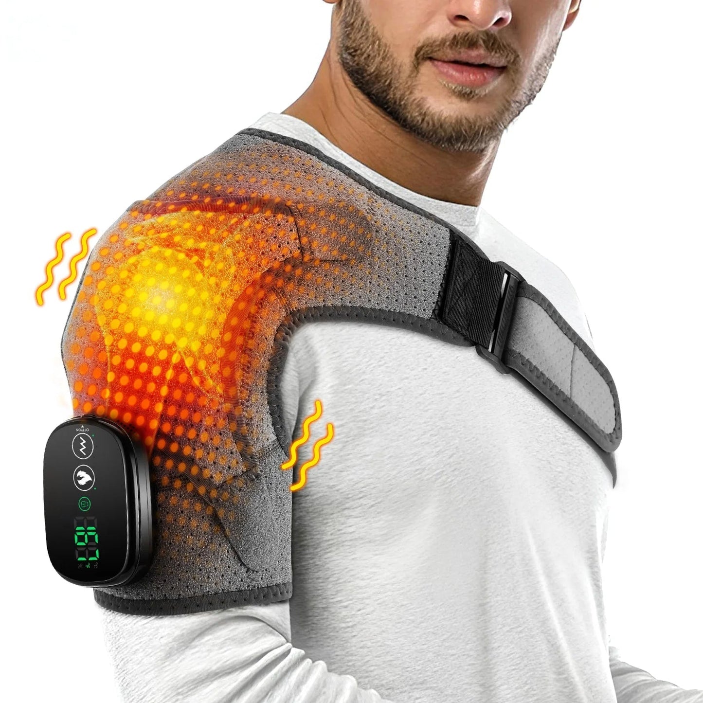 Axelmassageapparat med värme- och vibrationsfunktion