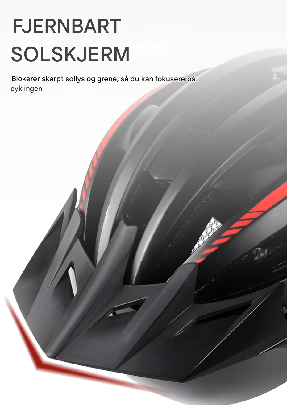 Cykelhjelm | Letvægtsdesign med integreret LED-baglys og optimal sikkerhed for mænd og kvinder