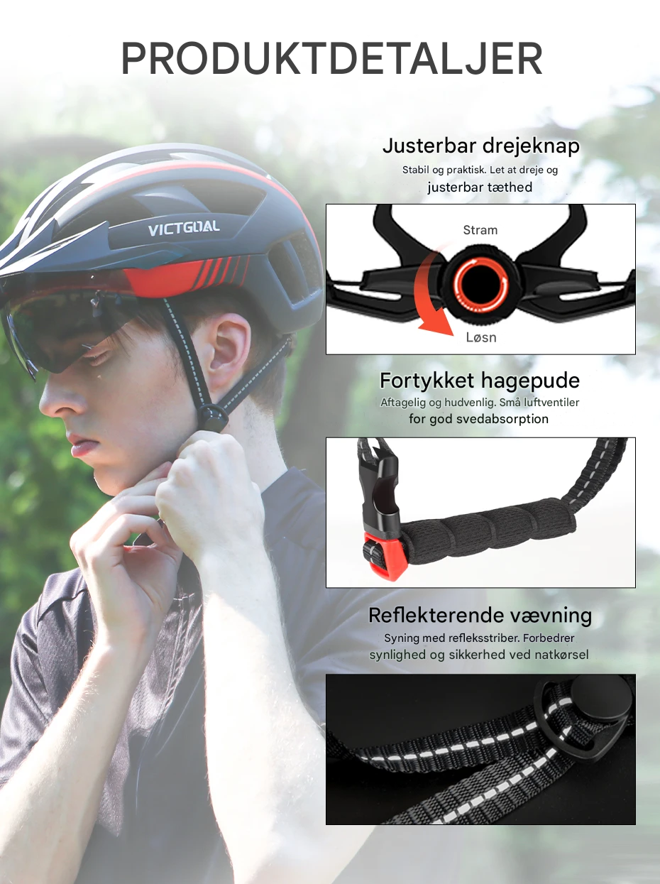 Cykelhjelm | Letvægtsdesign med integreret LED-baglys og optimal sikkerhed for mænd og kvinder