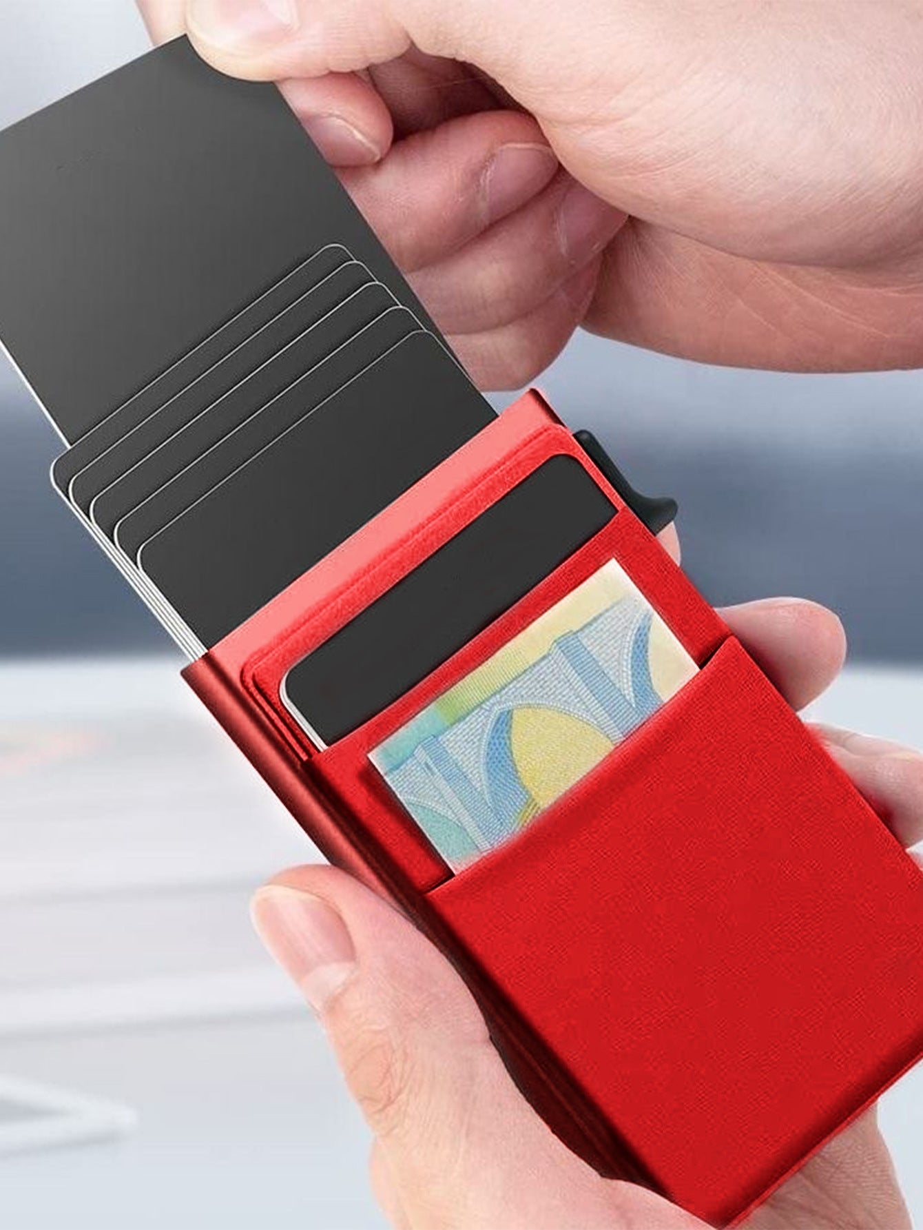 Slim Metal Kortholder med RFID Beskyttelse
