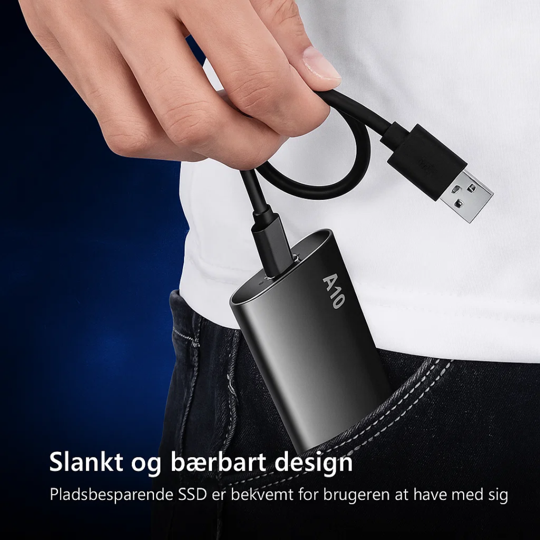 USB-C Lagringsenhed på 4 TB til rejse og arbejde