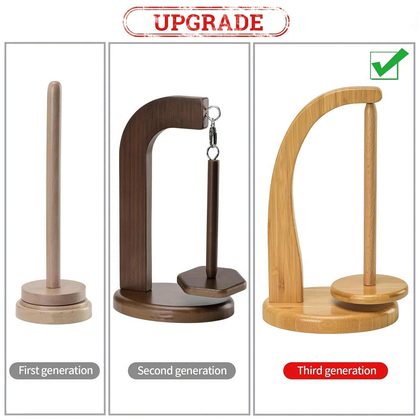 Elegant Spoleholder i Bambus – Perfekt til Håndarbejde