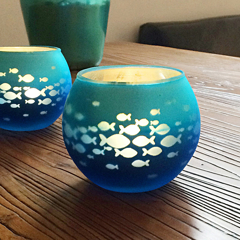 Europæisk Retro Glas Mosaik Lysestage