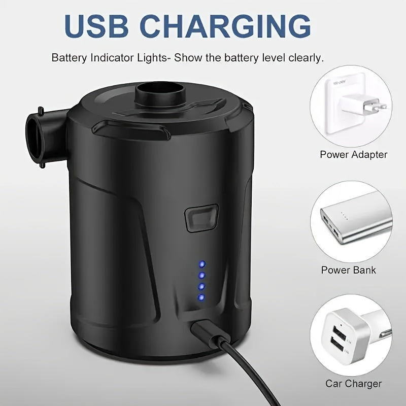 Bærbar USB Luftpumpe – Kompakt og trådløs til udendørs brug