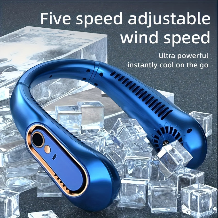 Trådløs USB-halsventilator med kraftig og stille køling