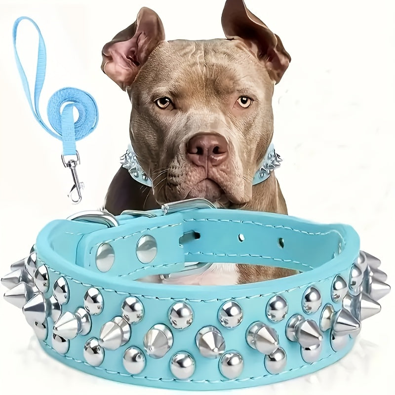 Justerbart Hundehalsbånd med Stifter - Robust og Sikkert til Store Hunde