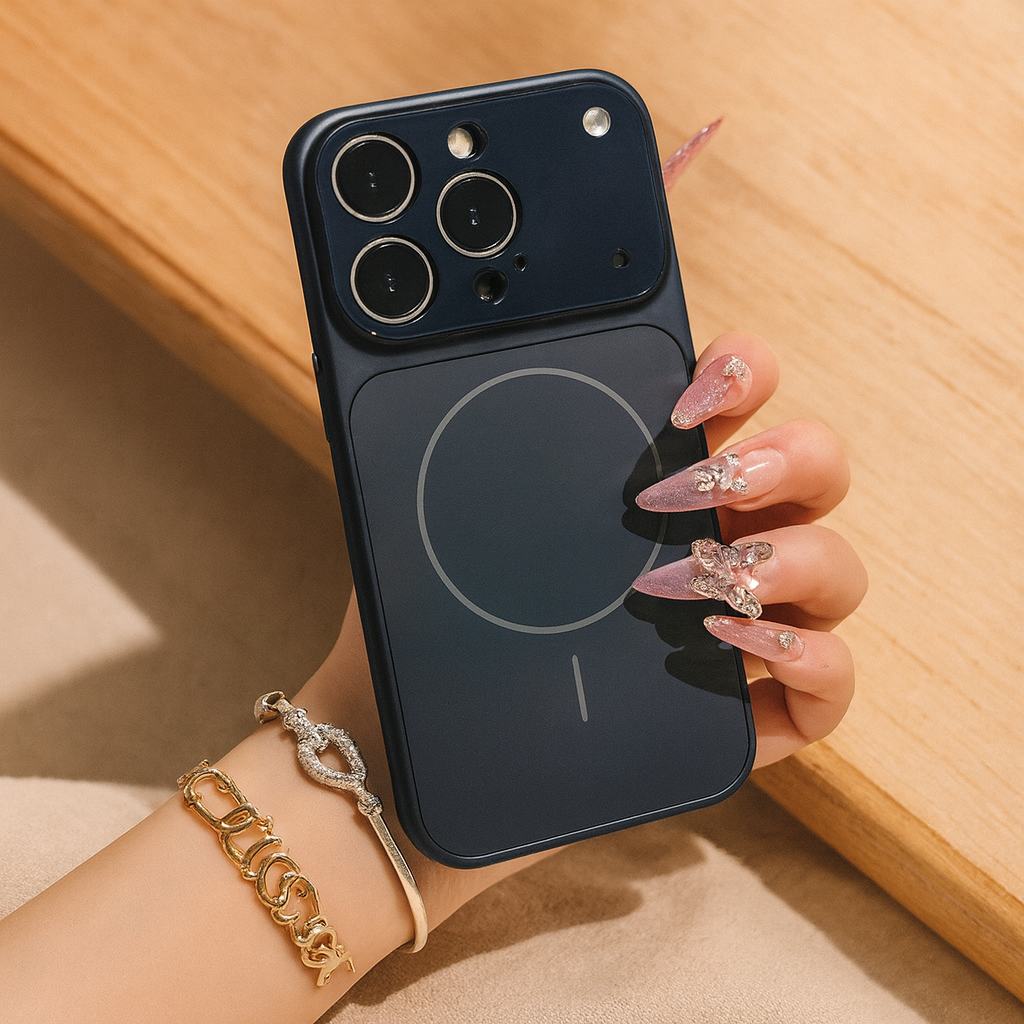 Magnetiskt fodral för iPhone – Elegant skydd med ringdesign