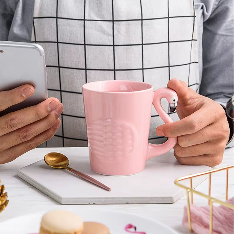 Pink Flamingo Keramisk Te Sæt