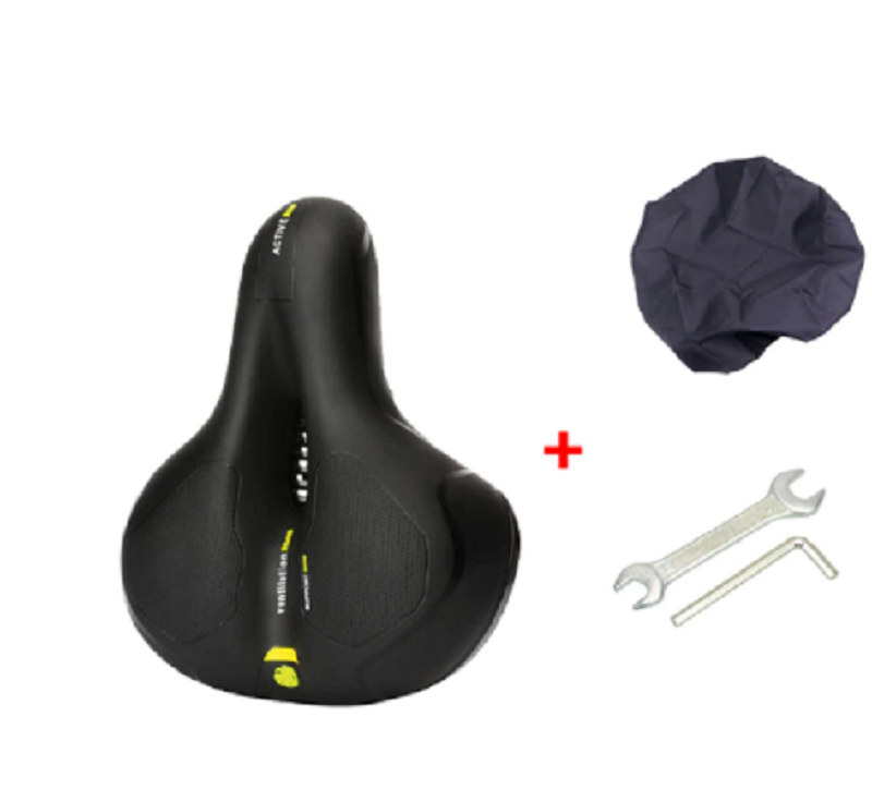 Bekväm cykelsadel med integrerad lampa