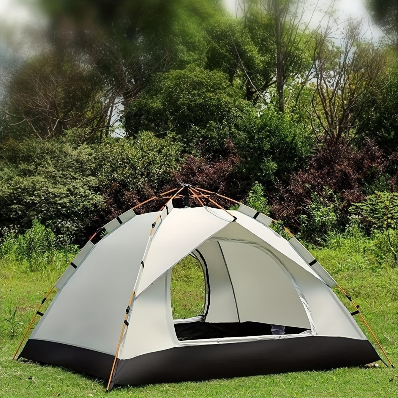 Funktionellt campingtält med ventilation och solskydd
