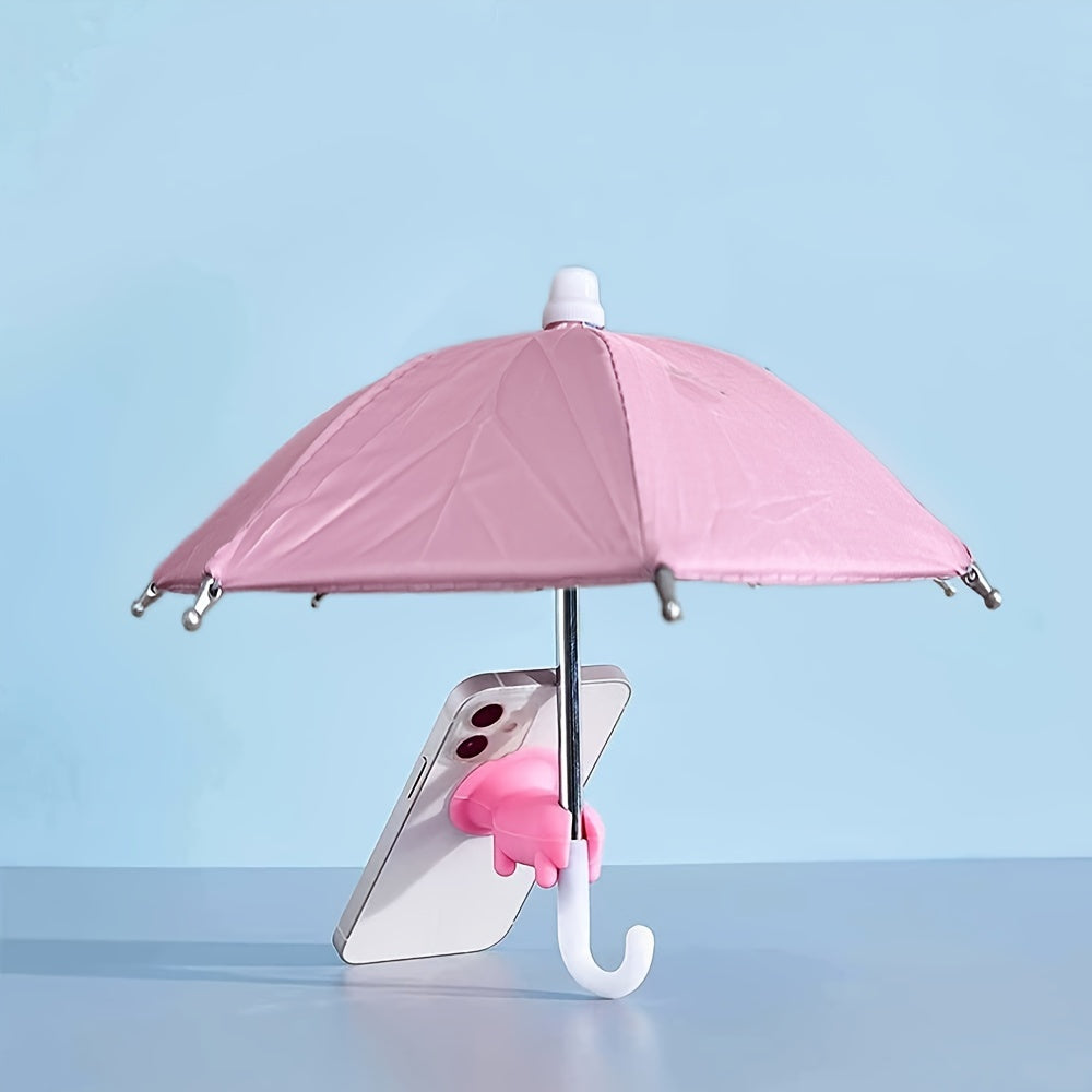 Mini parasol med sugekop – beskyt din mobil mod sol og regn på farten
