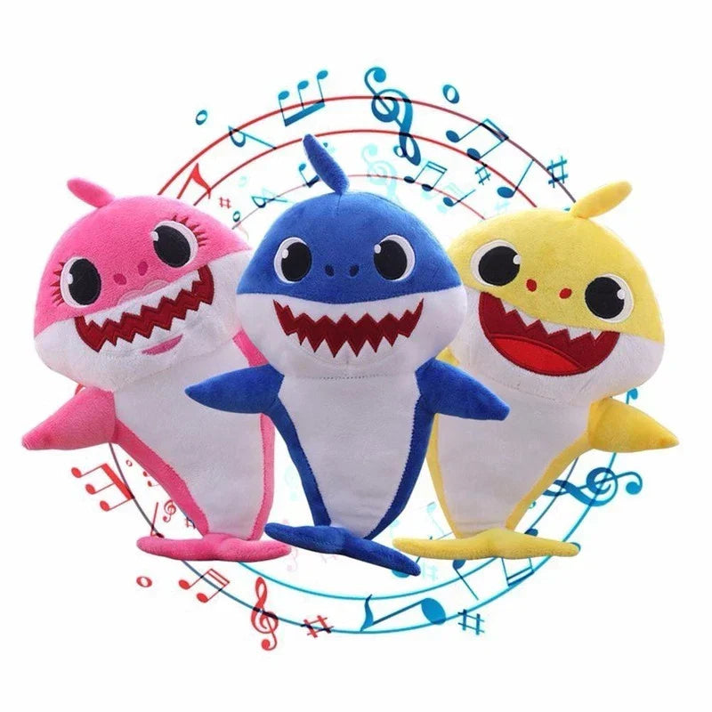 Plush Shark Toy with Lights and Music