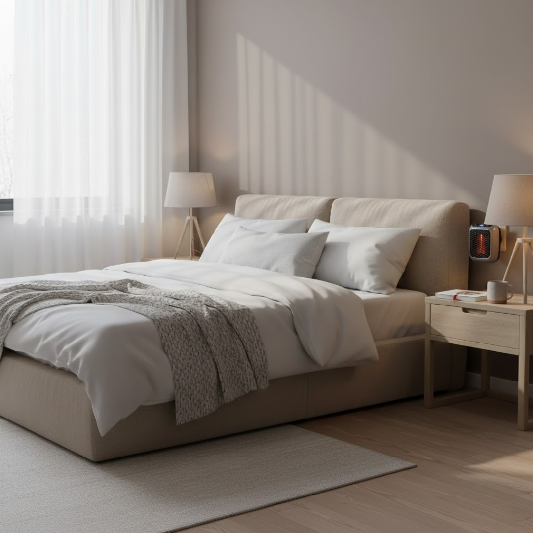 Bärbar energisnål värmare med modern design
