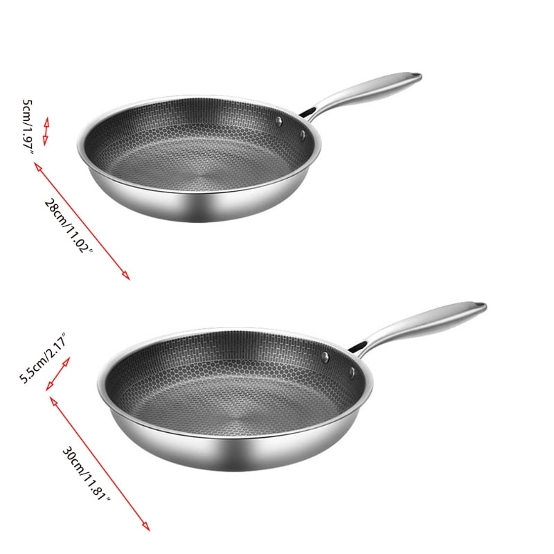 Ridsikker stainless steel pande med non-stick belægning