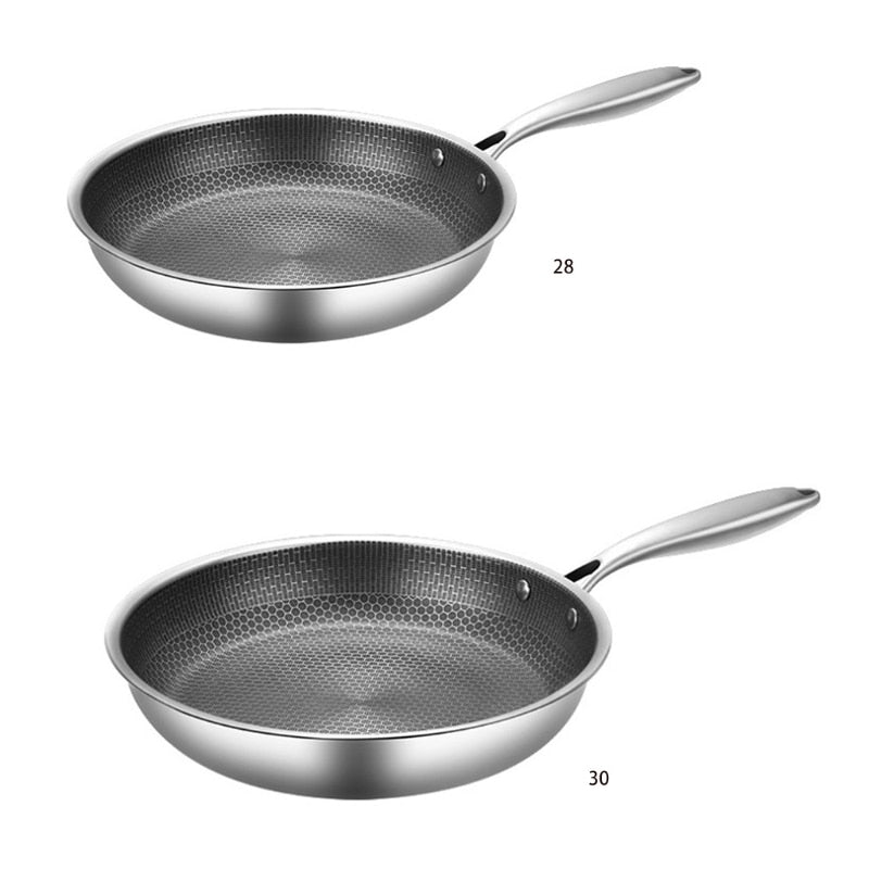 Ridsikker stainless steel pande med non-stick belægning