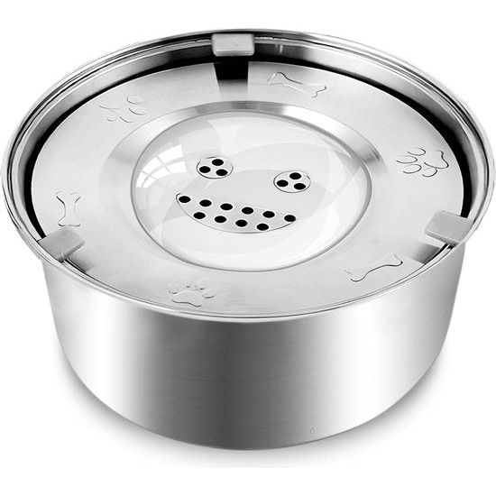 Hundskål i rostfritt stål med antisladdfunktion