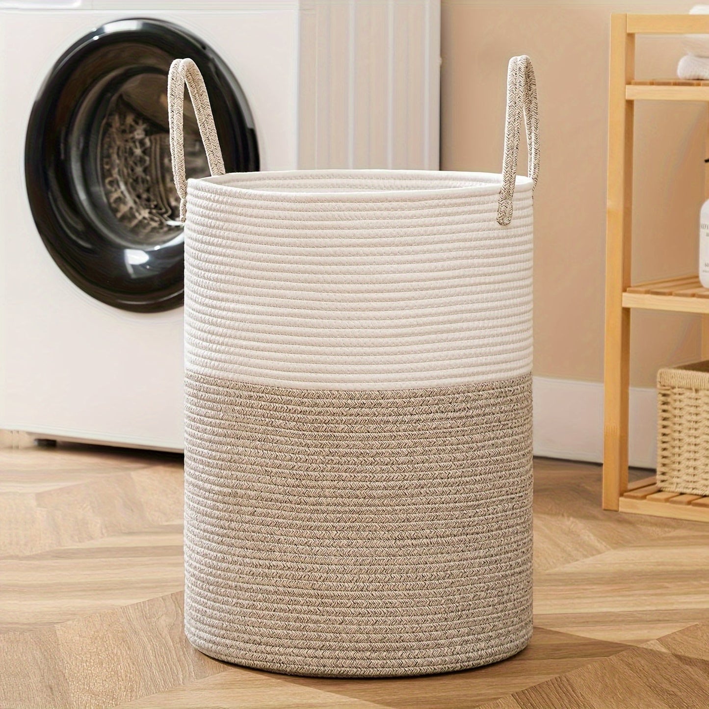 Stor Vasketøjskurv med Håndtag | Moderne Landlig Stil
