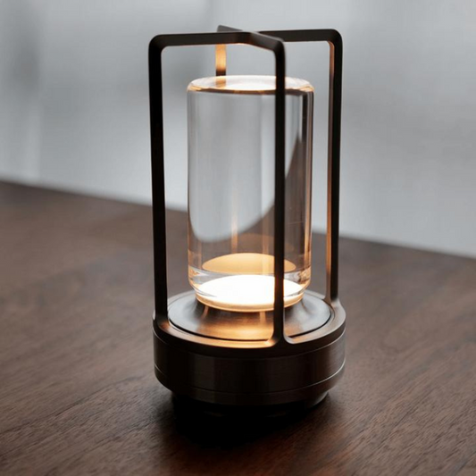 Krystal Bordlampe med LED Stearinlys Effekt – Stilfuld Belysning