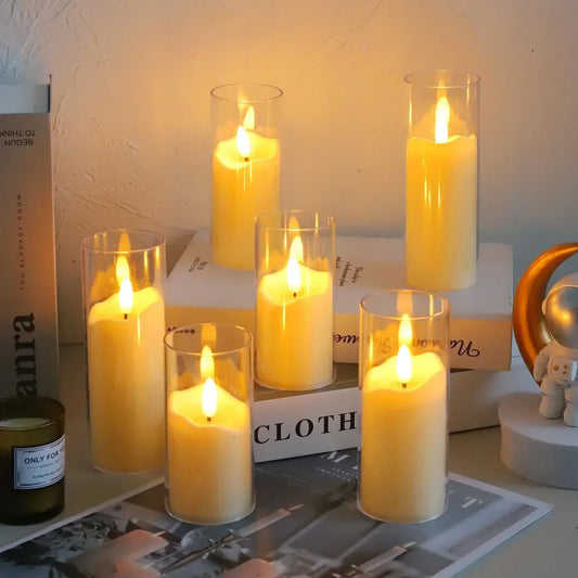 Flamsäkra LED-värmeljus i glas – mysigt och säkert
