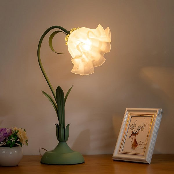 Blommande Vintage Bordslampa - Justerbar Elegans