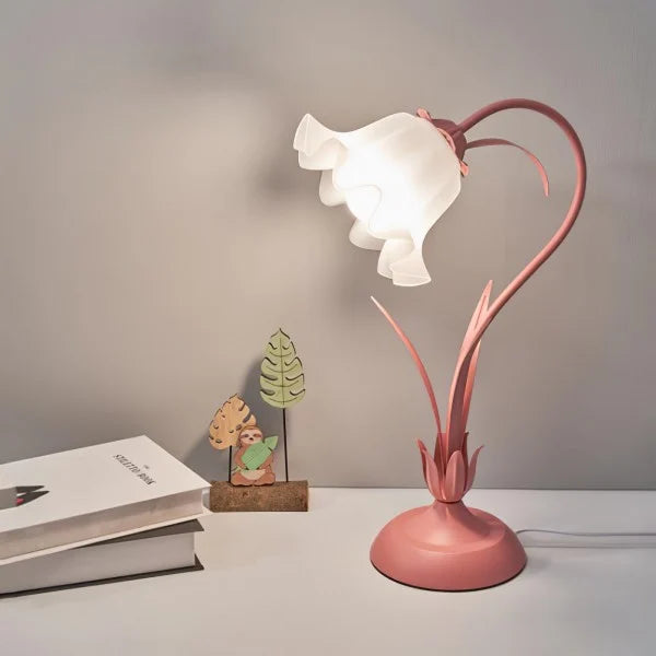 Blommande Vintage Bordslampa - Justerbar Elegans