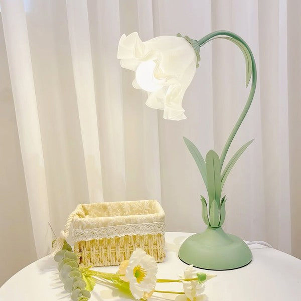 Blommande Vintage Bordslampa - Justerbar Elegans