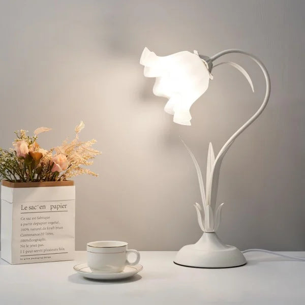 Blommande Vintage Bordslampa - Justerbar Elegans