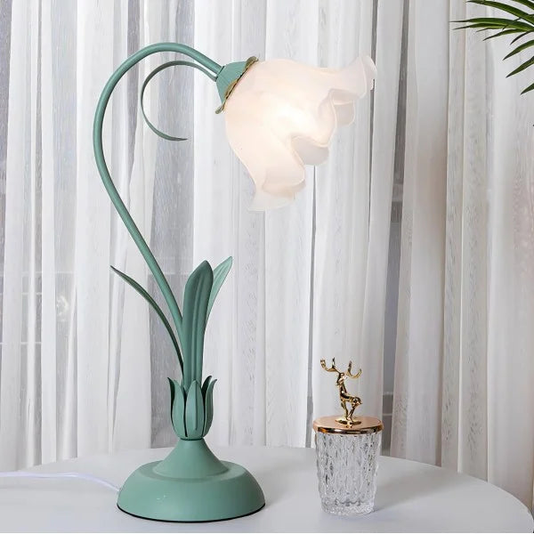 Blommande Vintage Bordslampa - Justerbar Elegans