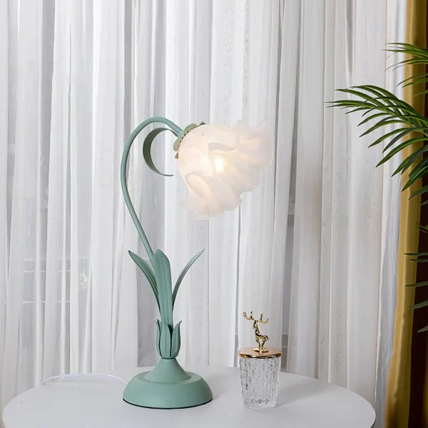 Blommande Vintage Bordslampa - Justerbar Elegans