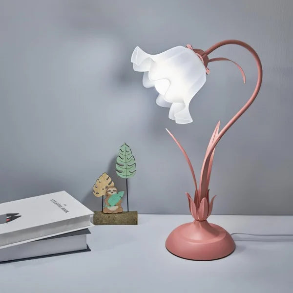 Blommande Vintage Bordslampa - Justerbar Elegans