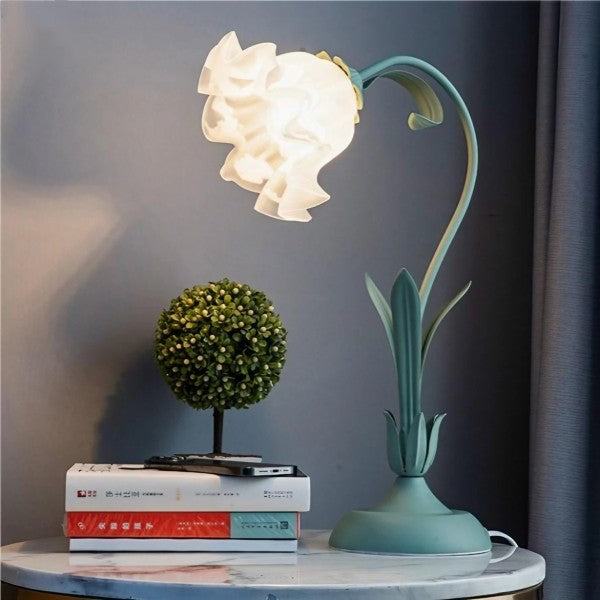 Blommande Vintage Bordslampa - Justerbar Elegans