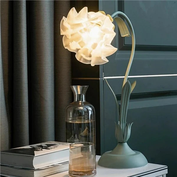 Blommande Vintage Bordslampa - Justerbar Elegans