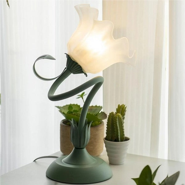 Blommande Vintage Bordslampa - Justerbar Elegans