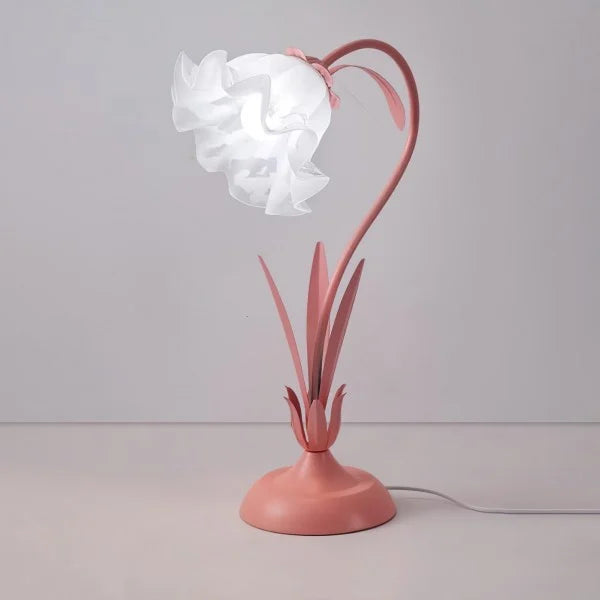 Blommande Vintage Bordslampa - Justerbar Elegans