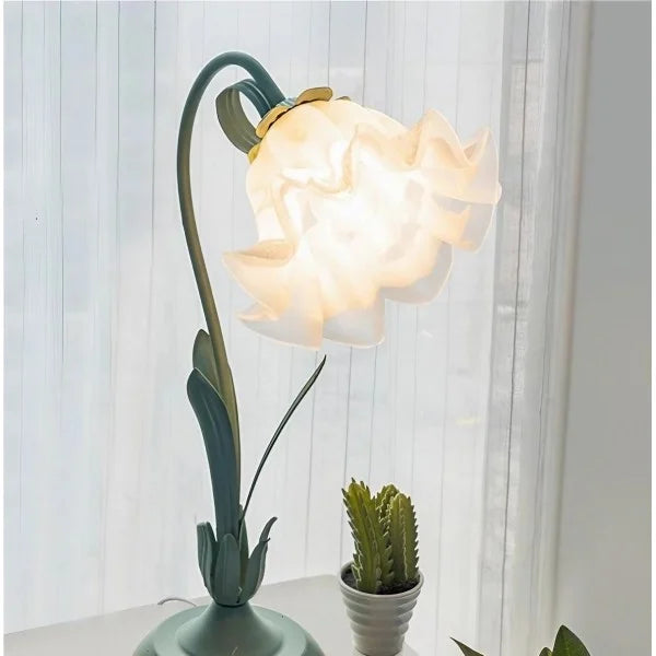 Blommande Vintage Bordslampa - Justerbar Elegans