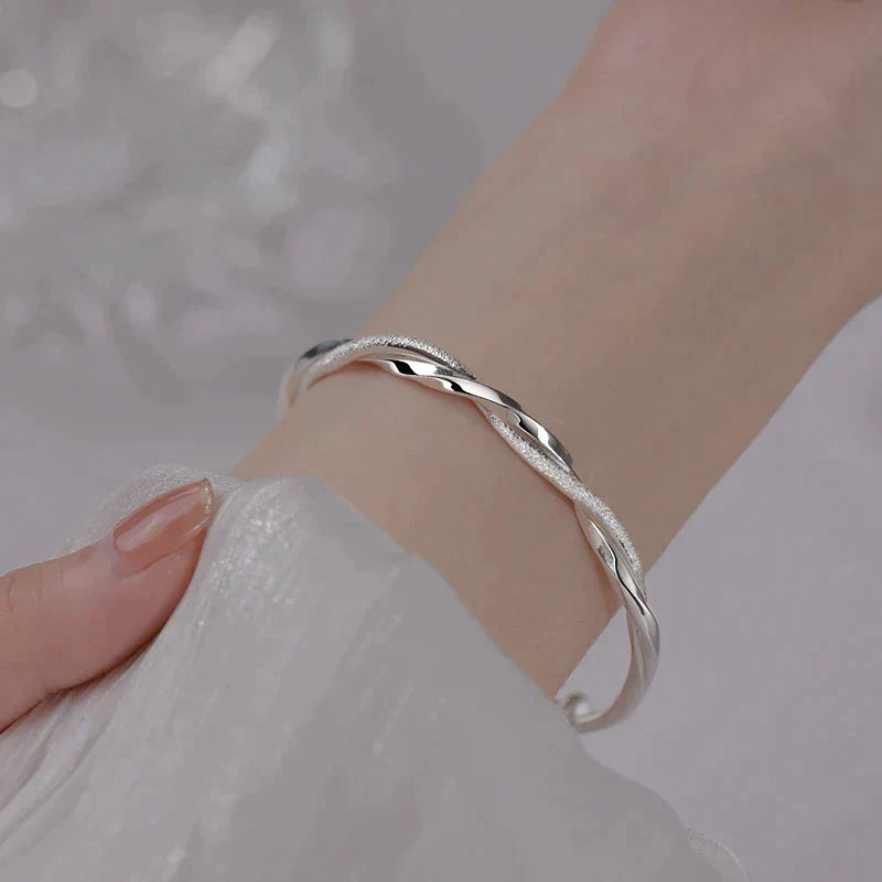 Sølv Armbånd med Flettet Design - Justerbar Elegance