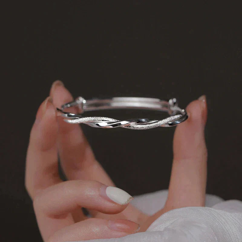 Sølv Armbånd med Flettet Design - Justerbar Elegance