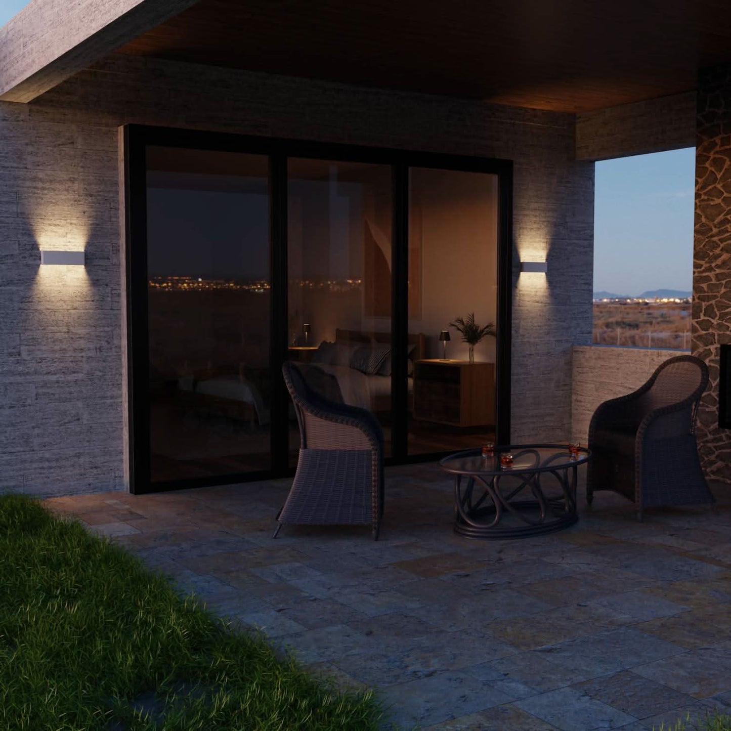 Elegant LED-vägglampa med mjukt ljus för minimalistisk inredning