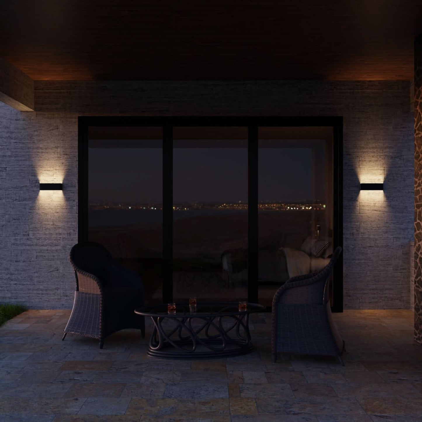 Elegant LED-vägglampa med mjukt ljus för minimalistisk inredning