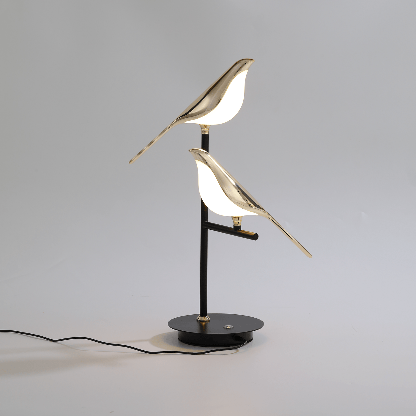 Skrivebordslampe i Metal med Justerbart Lys og Fugletema