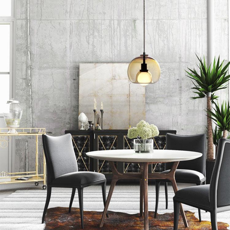 Moderne Loftslampe i Glas med Justerbar Højde