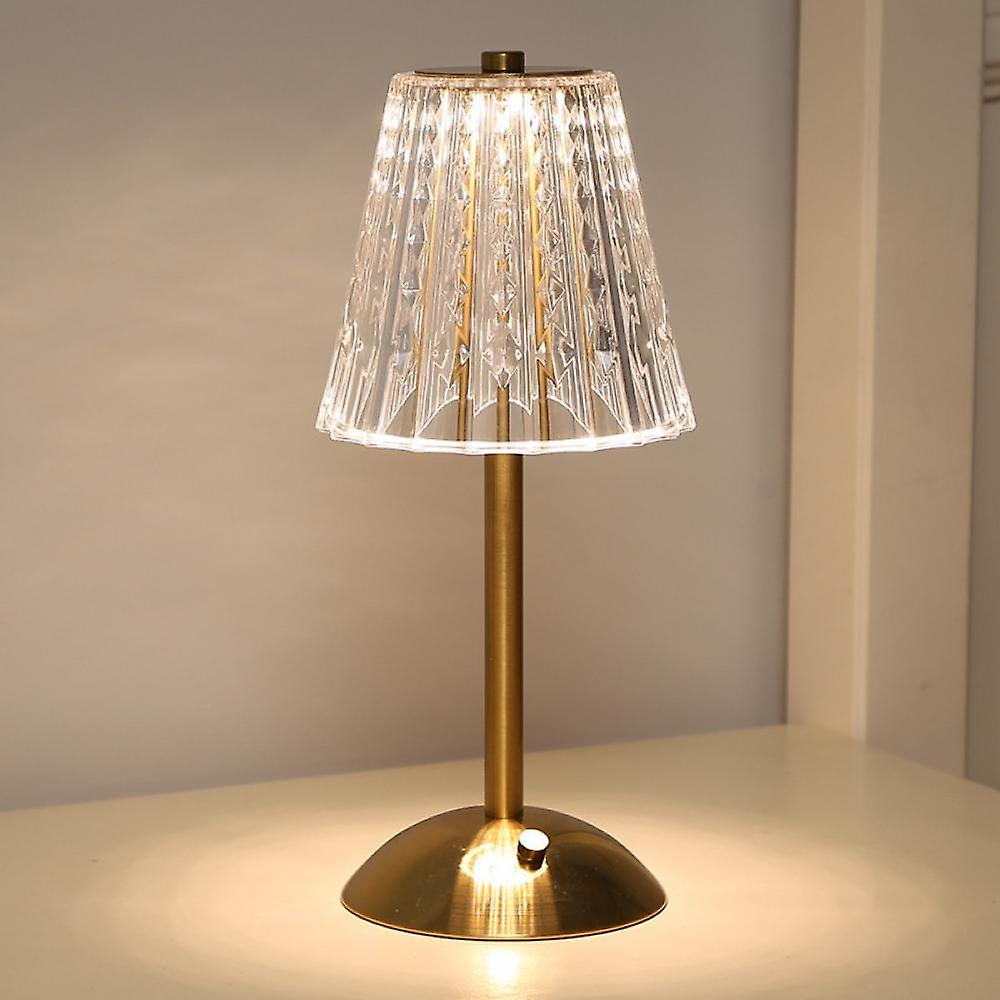 Bordlampe med Krystalskærm og Nem Touch Kontrol
