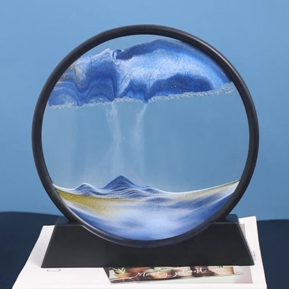 Afslappende 3D Sandkunst i Glas – Skab Ro i Dit Hjem